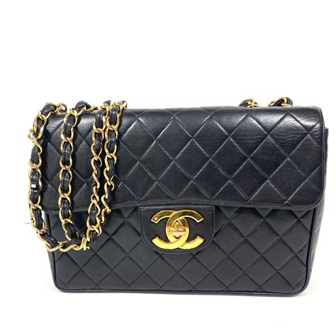 chanel classic caviar jumbo|Large classic handbag, Grained calfskin & gold.